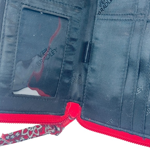Vera Bradley Mesa Red Paisley Bandana Zip Around Quilted Wallet‎ Wristlet - Picture 11 of 13